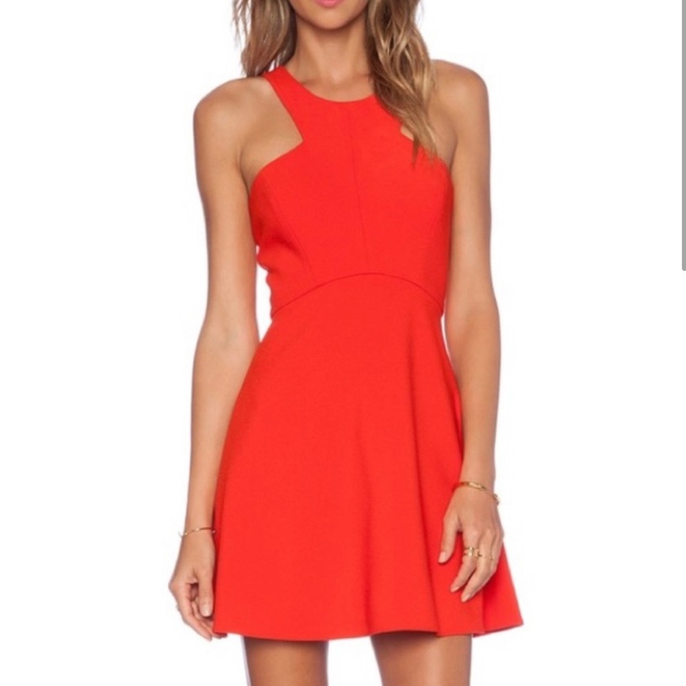 NBD Revolve Skater Dress Red MEDIUM